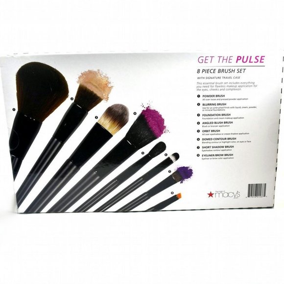 Macy's Makeup Brush Set - Black and Pink - Picture 7 of 9